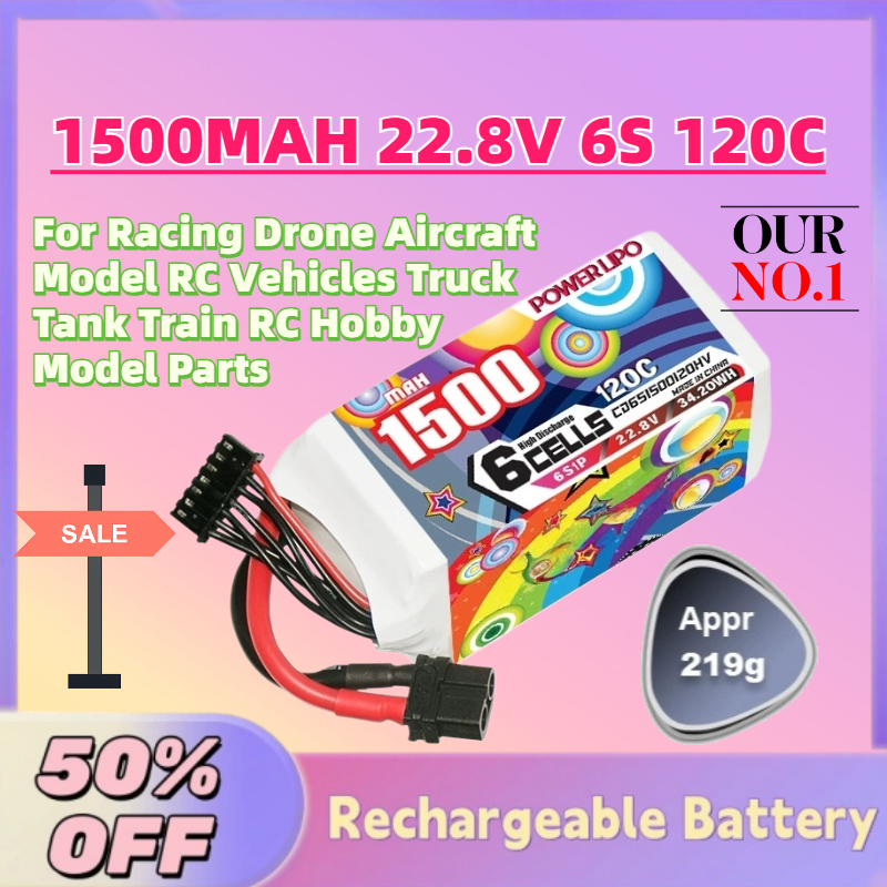 Drone Battery 6S - Grade A 1500MAH 22.8V 6S 120C