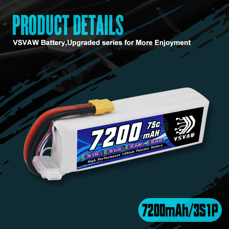 VSVAW 3S Lipo Battery 11.1V 72 - Drone Battery Connector incelemesi ve fiyatı