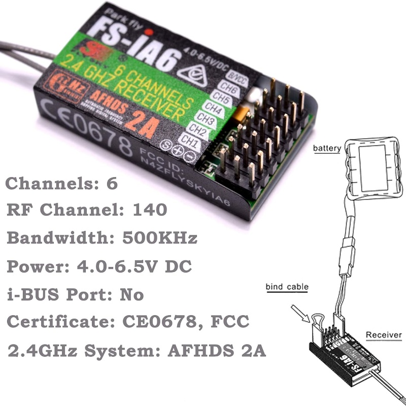 Flysky FS-IA6 Receiver 6CH Dua - Drone Battery Plate incelemesi ve fiyatı