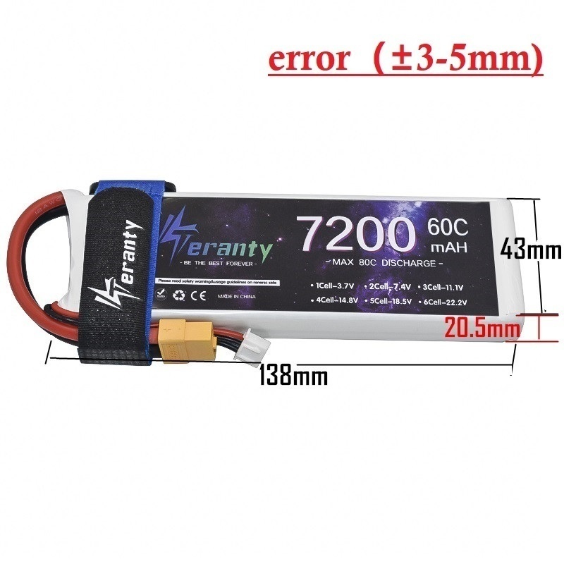 Upgrade 2S 7.4V 7200mAh 60C 6S - Drone Battery 6S incelemesi ve fiyatı