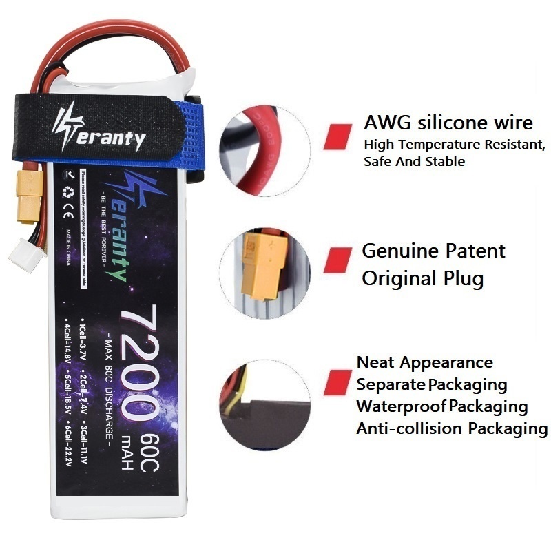 Upgrade 2S 7.4V 7200mAh 60C 6S - Drone Battery 6S incelemesi ve fiyatı