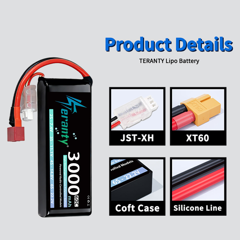 TERANTY 2S 3000mAh Lipo Batter - Drone Battery Connector incelemesi ve fiyatı