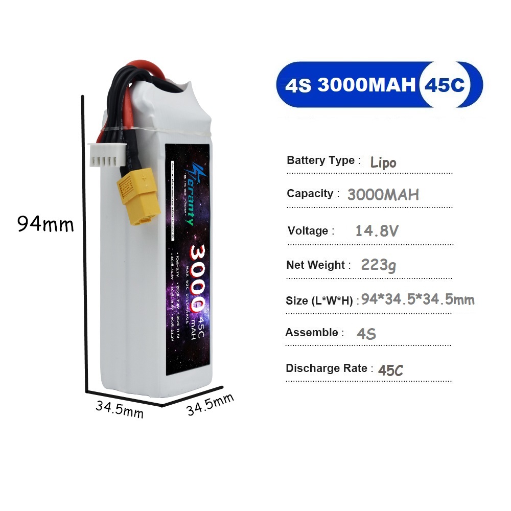 4S LiPo Battery 14.8V 1500mah  - Drone Battery Li-Ion incelemesi ve fiyatı