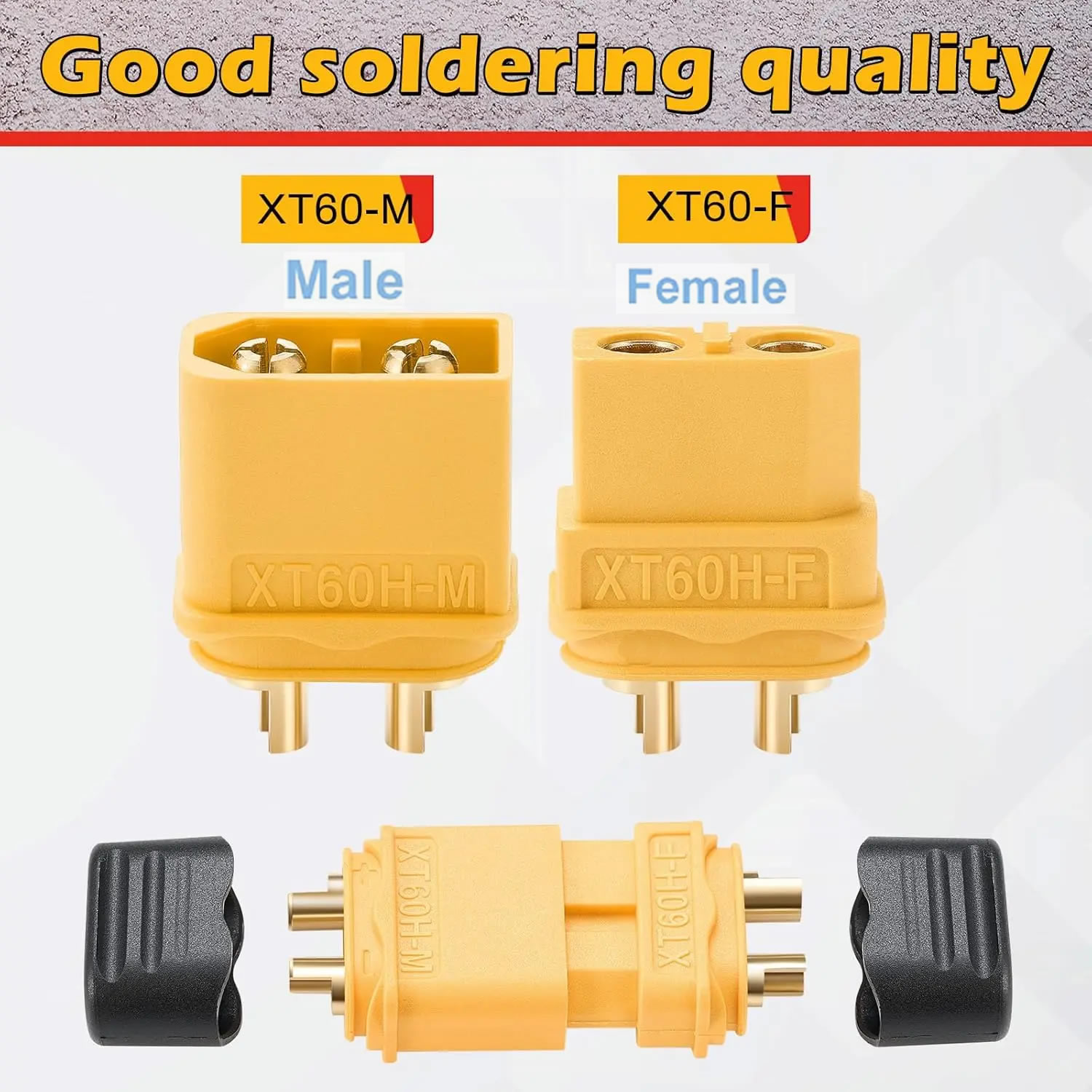 XT60 Connector Plug with Sheat - Drone Battery Connector incelemesi ve fiyatı