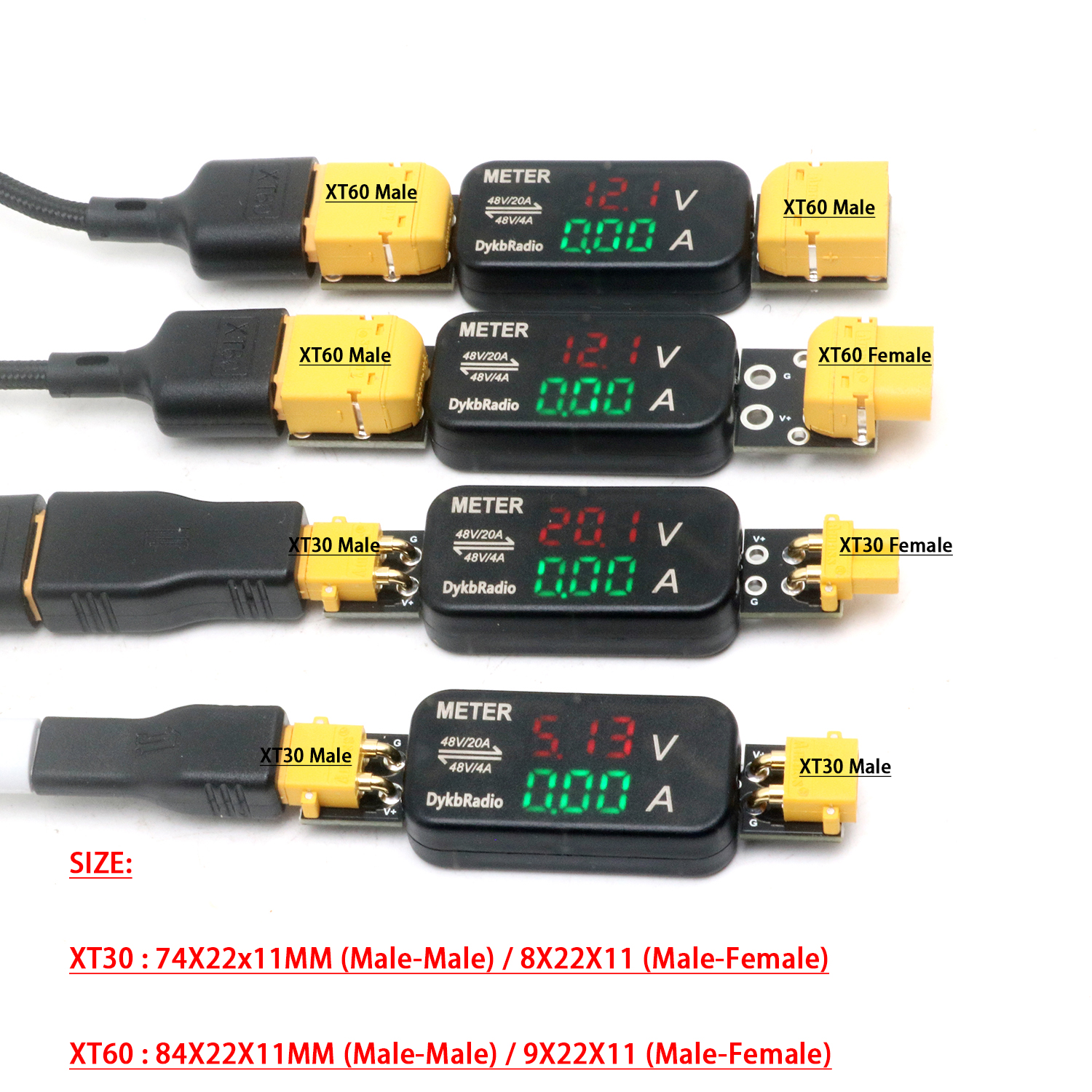 XT30/XT60 20A/4A DC Voltage Cu - Drone Battery Voltage Checker incelemesi ve fiyatı