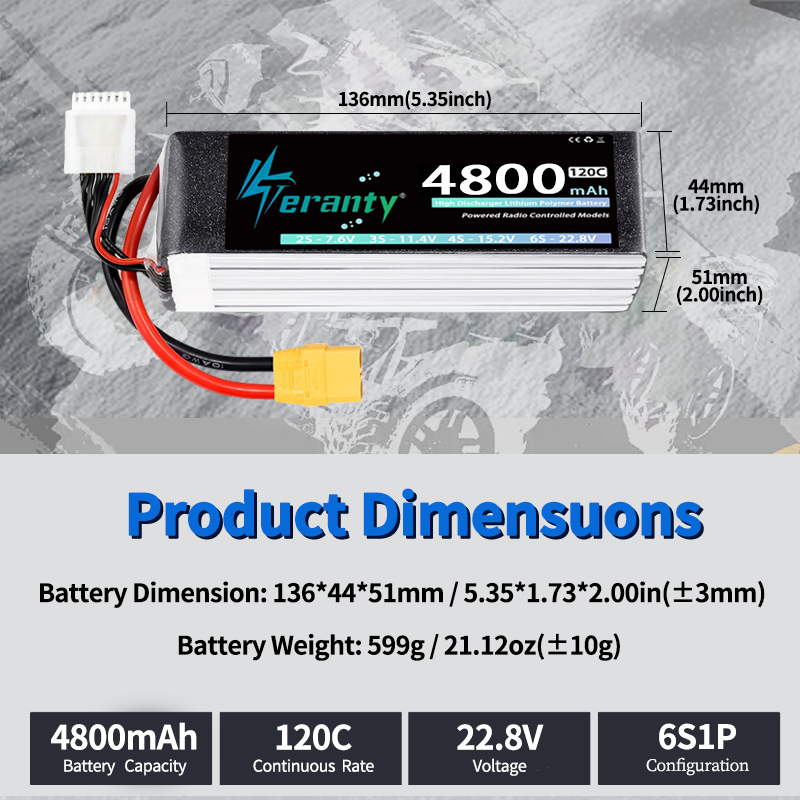 TERANTY 6S 4800mAh Lipo Batter - Drone Battery Plate incelemesi ve fiyatı