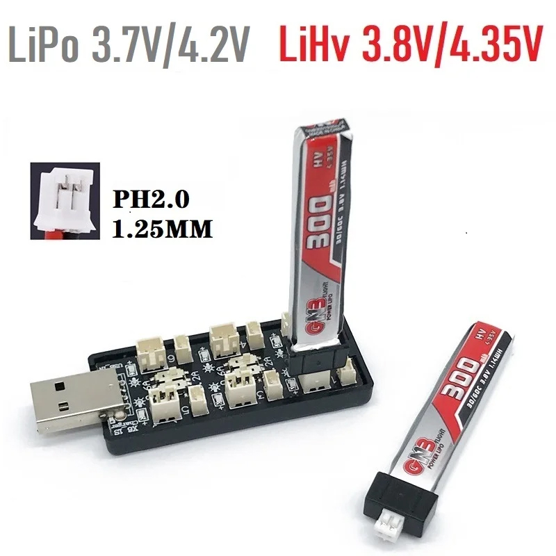 6CH USB 1S LiPo/LiHv 3.7V/4.2V - Drone Battery Connector incelemesi ve fiyatı