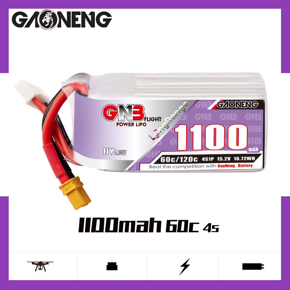 GNB 4S 1100mAh 60C/120C HV Lip - Drone Battery Plate incelemesi ve fiyatı