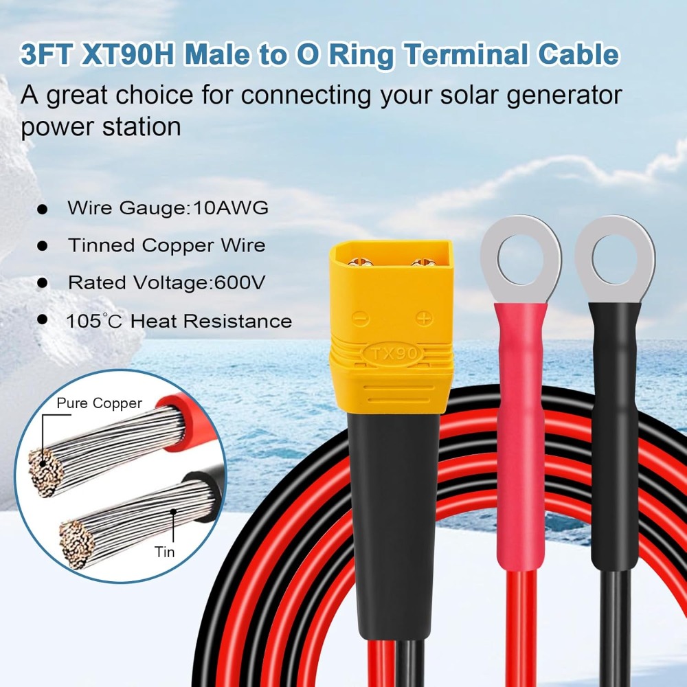 XT90 to O Ring Terminal Cable  - Drone Battery Connector incelemesi ve fiyatı