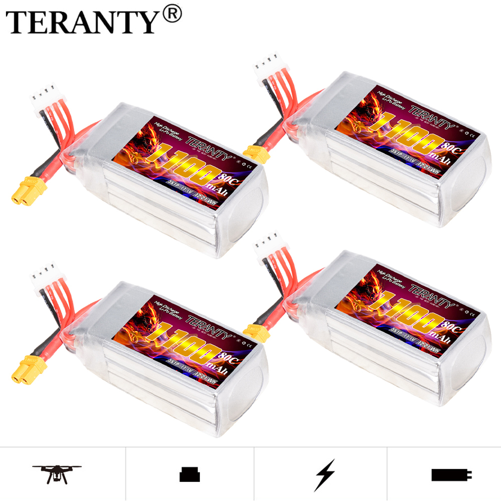 TERANTY 3S 11.1V 1100mAh 80C/1 - Drone Battery 3S incelemesi ve fiyatı