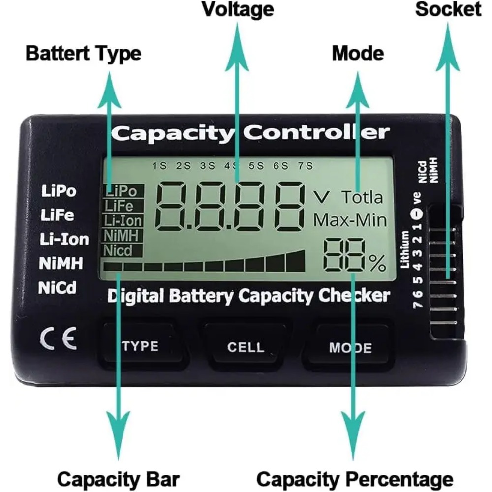 Handheld Battery Capacity Chec - Drone Battery Voltage Checker incelemesi ve fiyatı
