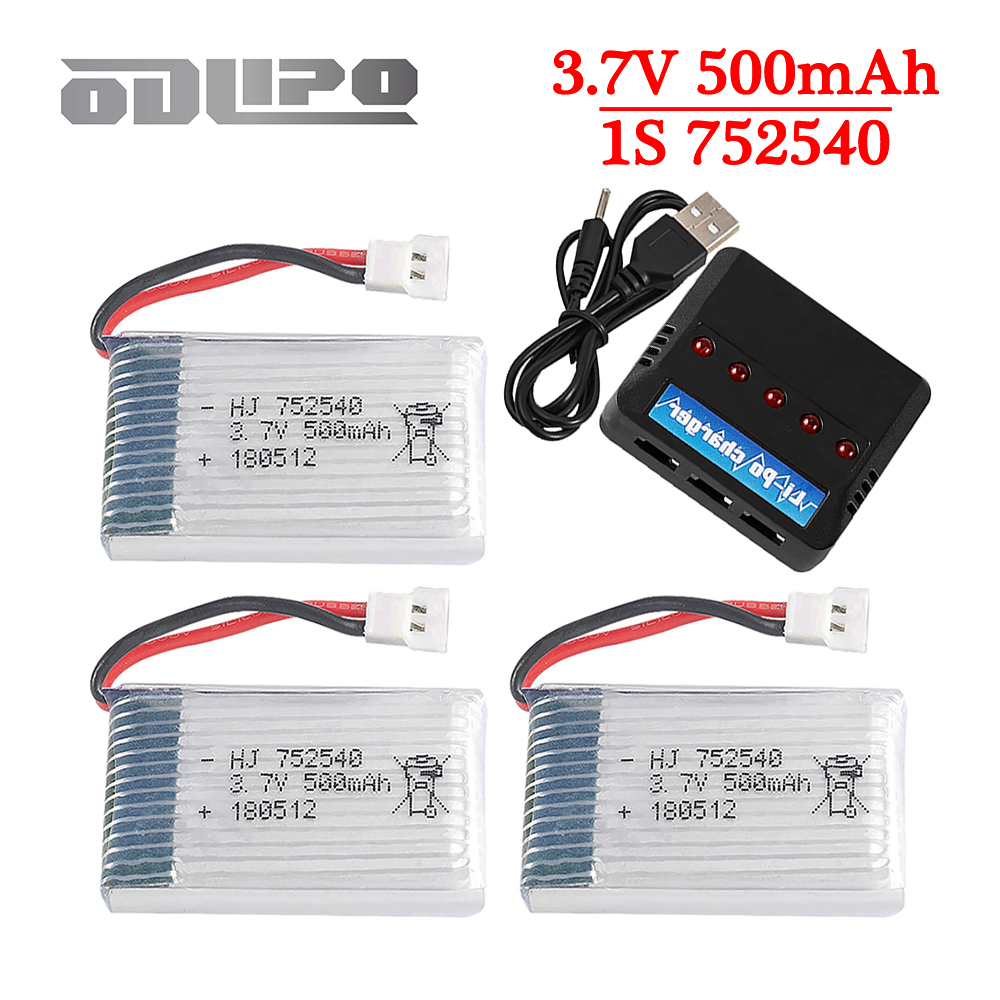 H31 Battery 3.7V 500mAh 752540 - Drone Battery Balance Charger incelemesi ve fiyatı