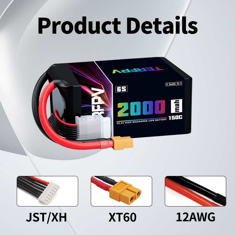 TERFPV 6S 22.2V 2000mAh 150C/3 - Drone Battery Plate incelemesi ve fiyatı