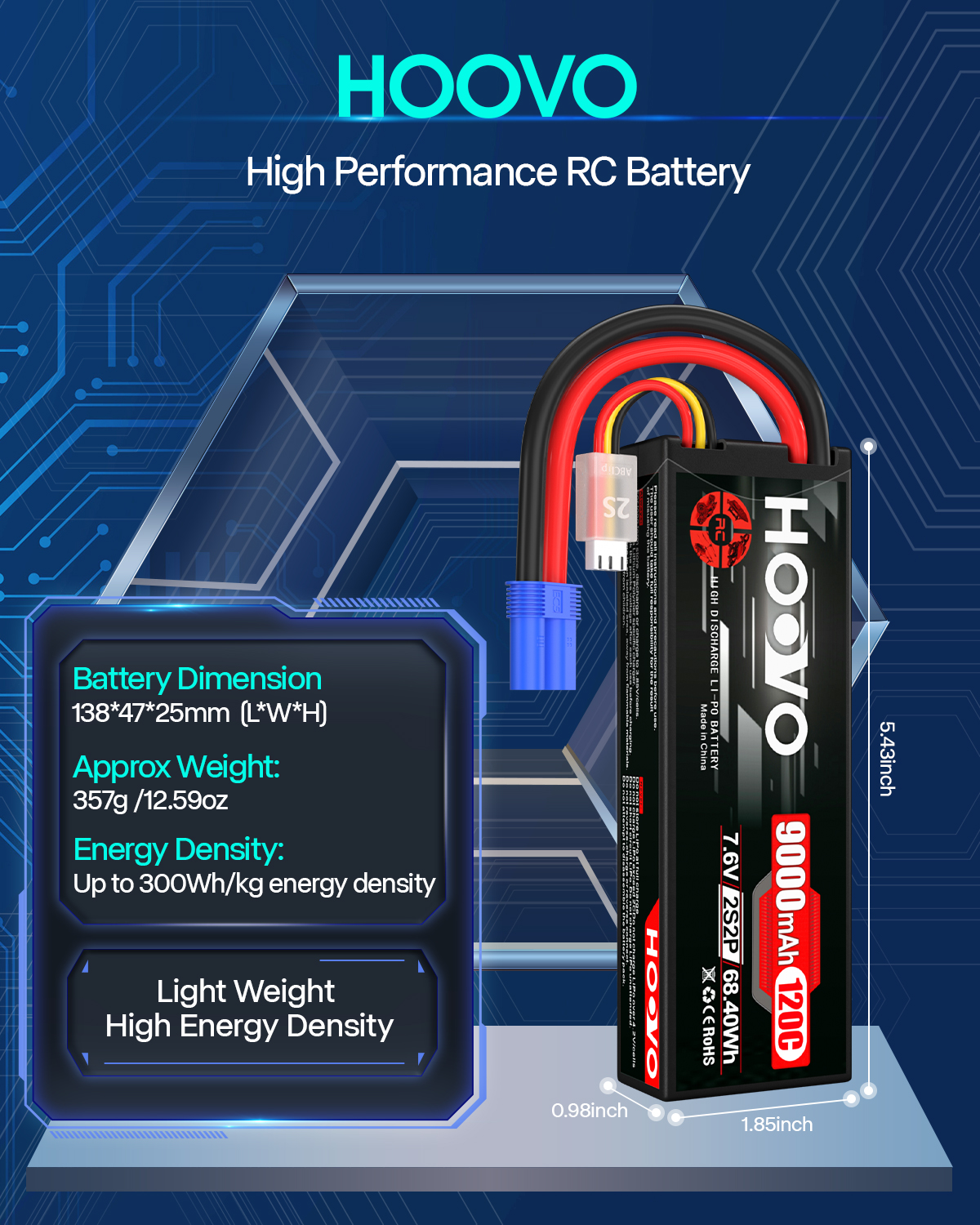 HOOVO 2S 9000mAh RC Battery 7. - Drone Battery High Voltage incelemesi ve fiyatı