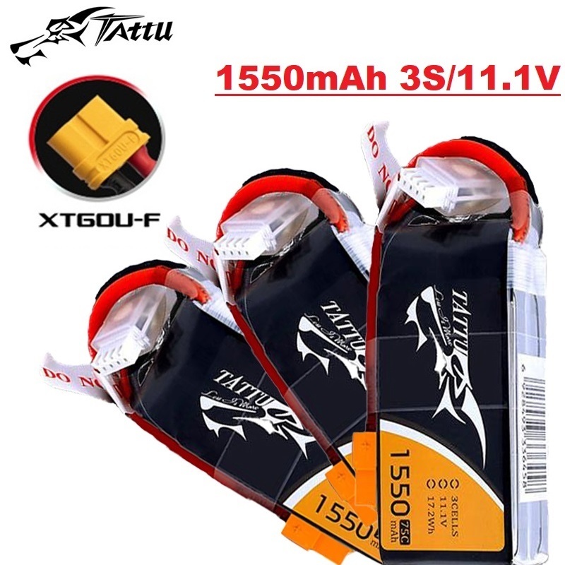 TATTU 3S 11.1V 1550mAh 75C LiP - Drone Battery 3S incelemesi ve fiyatı