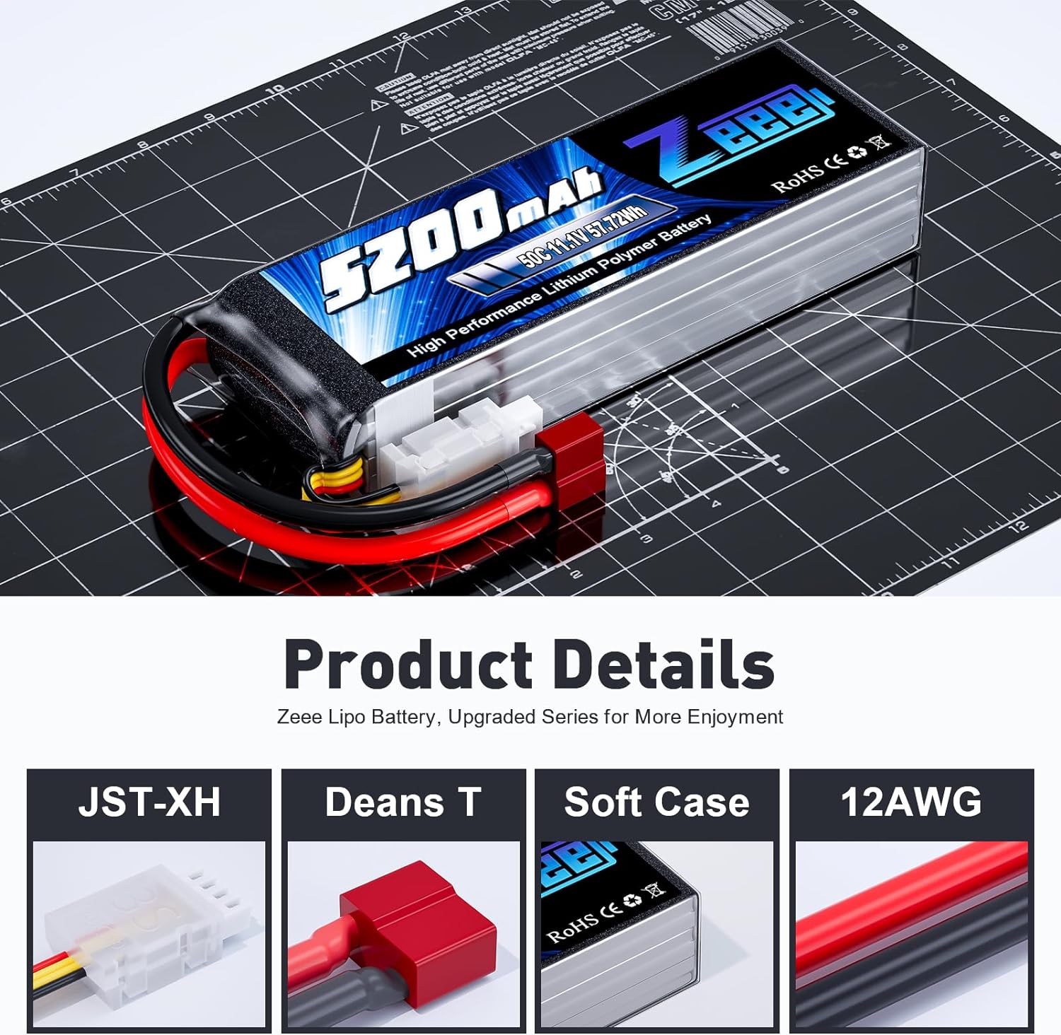 1/2units Zeee 11.1V 50C 5200mA - Drone Battery Case incelemesi ve fiyatı
